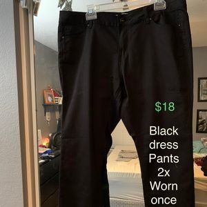 Plus size, black dress pants